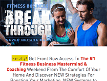 Tablet Screenshot of fitnessbusinessbreakthrough.com